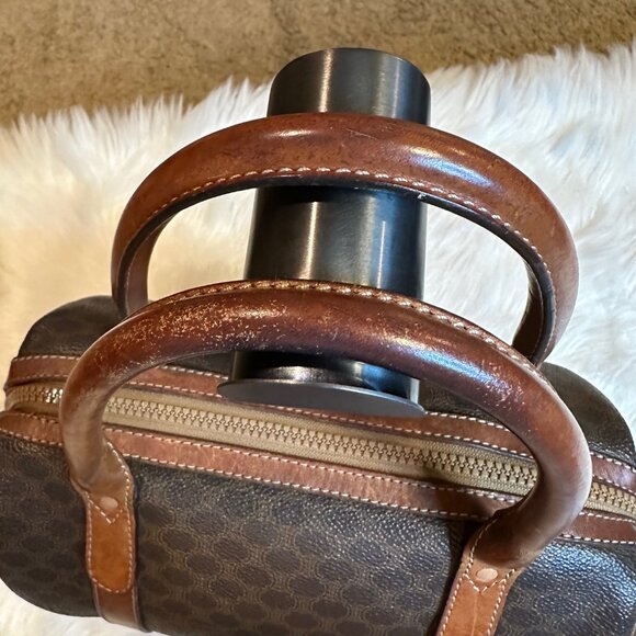 Authentic Celine Macadam Brown PVC / Leather Boston Hand Bag - Picture 9 of 15